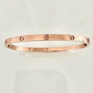Rose Gold Small Model Love Screw Bangle Bracelet and Screw Driver
